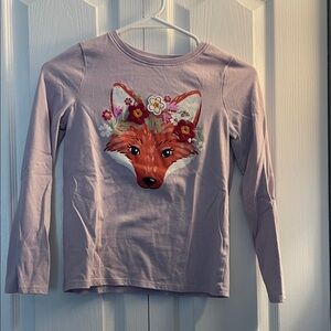 Jumping Beans Lavender Fox Long Sleeve Tee